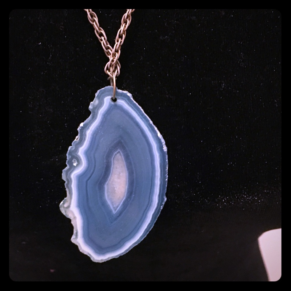 Reversible Blue Agate Necklace